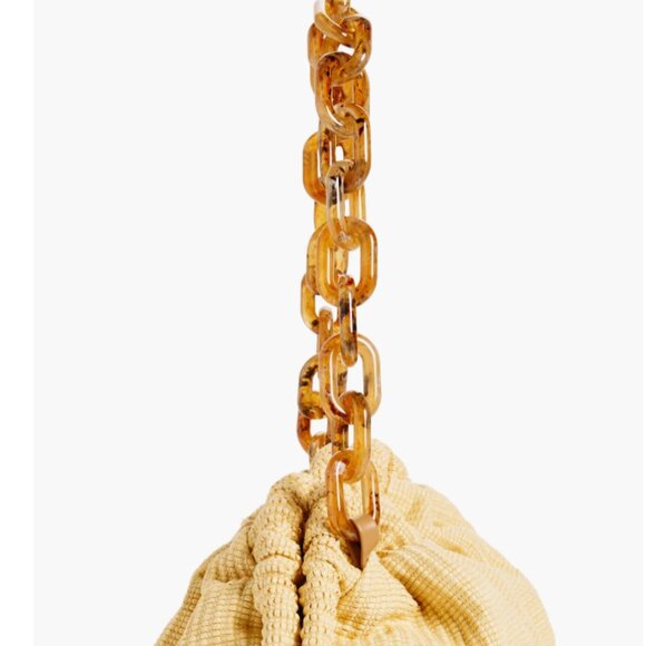 Mansur Gavriel Oversized Twist Cloud Woven Raffia Clutch Shoulder Bag Natural - Picture 6 of 15